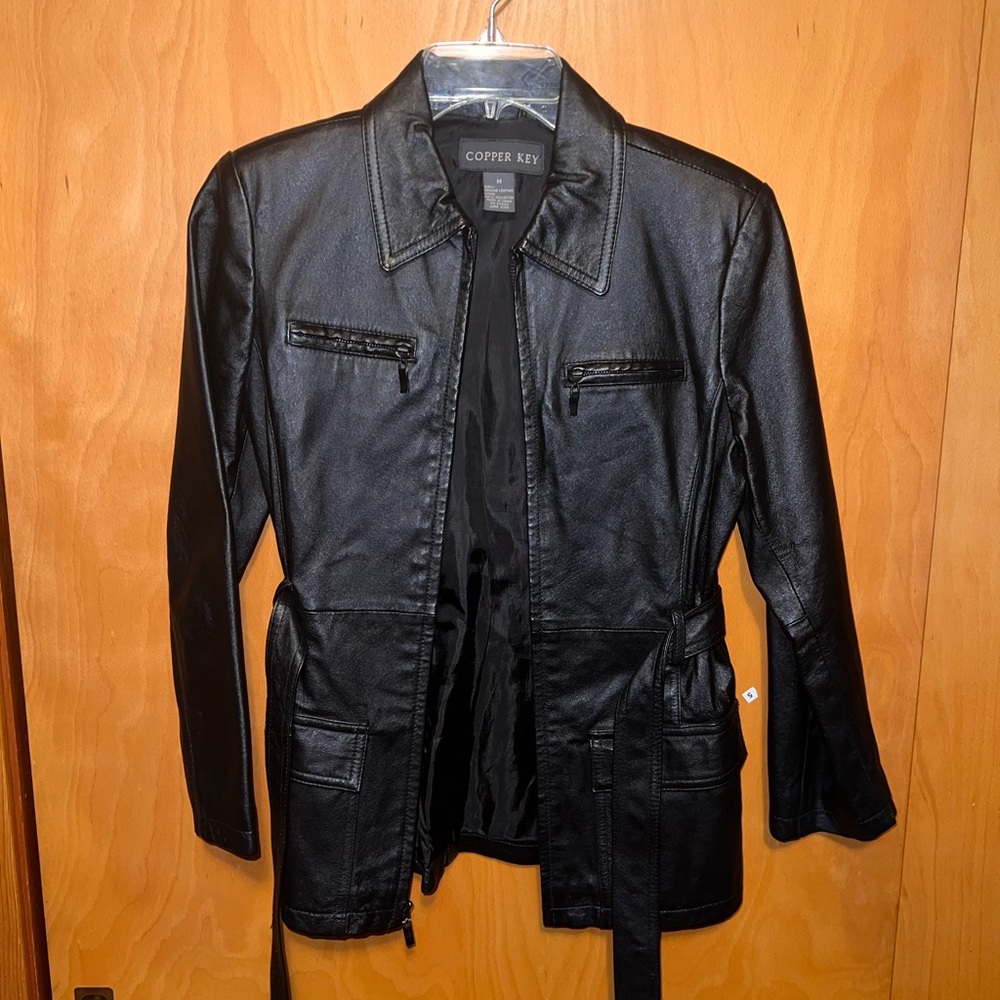 NWOT leather jacket sz girls M